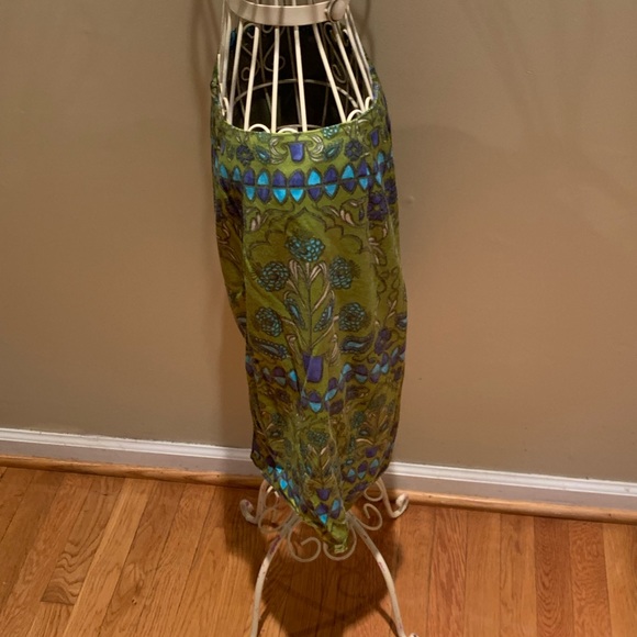 TALBOTS Green Printed Skirt - Picture 4 of 5